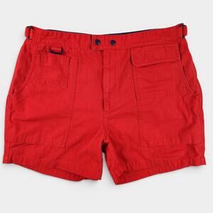 Vintage Atlantis Weathergear Board Shorts Mens 36 Fits 34 Red Cotton 4" Inseam
